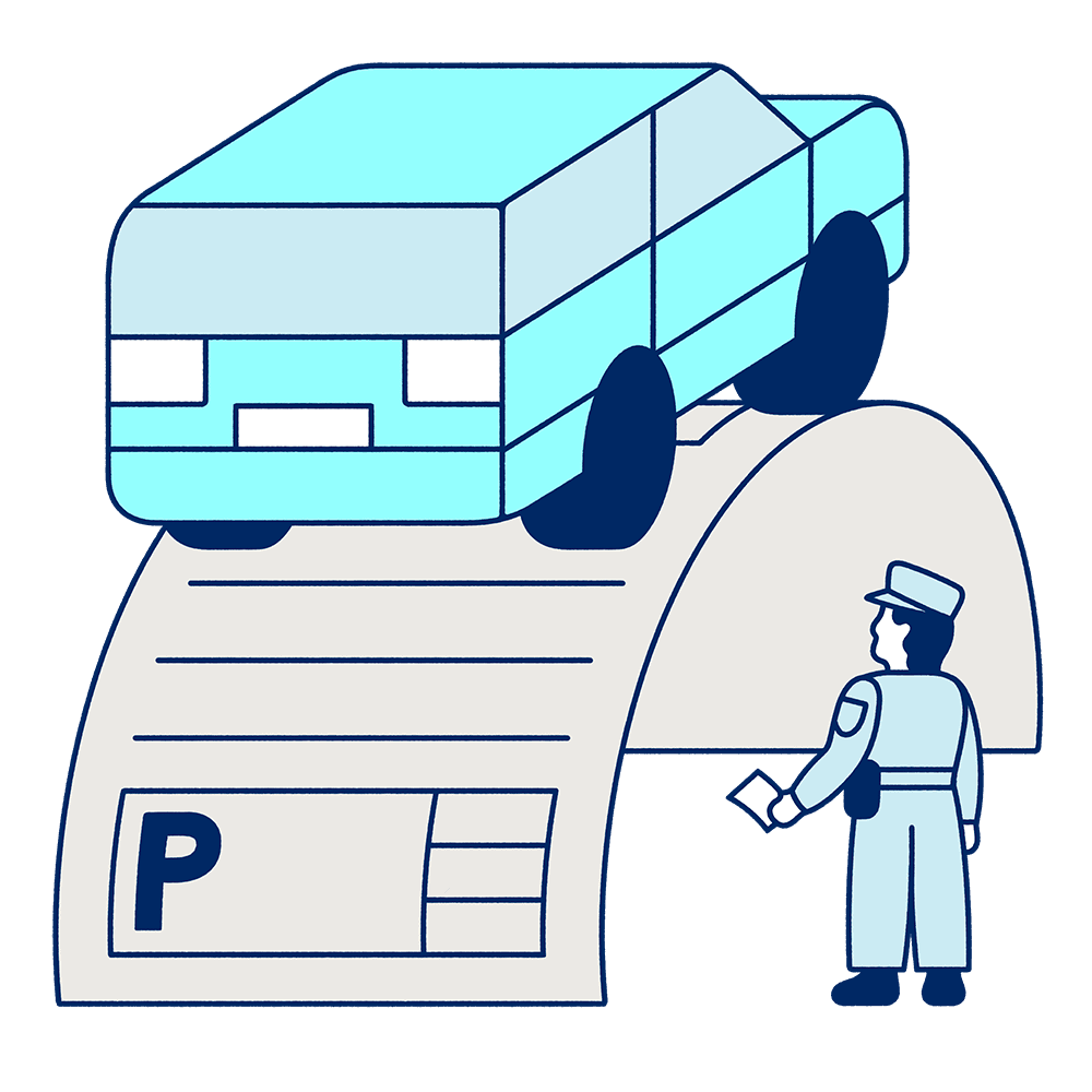 Traffic law illustration